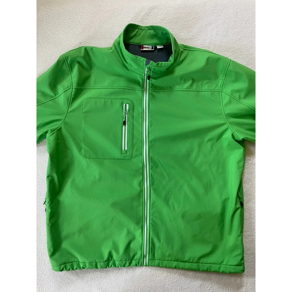 Clique Mens 2XL Softshell Jacket Green Pinewild Country Club Logo Pinehurst‎ NC